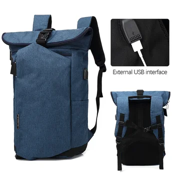 

OZUKO Men's Fashion Waterproof Wearable Backpack 15.6-inch Laptop Backpack Travel Backpack Leisure School Bag USB Mochila