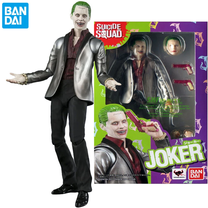 Bandai Batman Joker Jared Leto Dc Anime Suicide Squad 14cm S H Figuarts Action Figure Doll Collection Model Kids Toys Boys Gift Action Figures Aliexpress