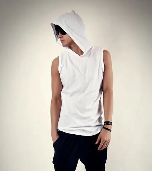 Специальное одобрение, корейский стиль, Англия, стиль, мужской жилет, с капюшоном, приталенный, майка, с капюшоном, жилет, B03