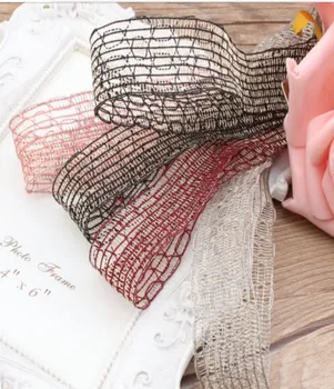 

100yards 25 40mm hollow-out mesh lace ribbon for hair bow diy accessories hair clip hair band hand craft supplies