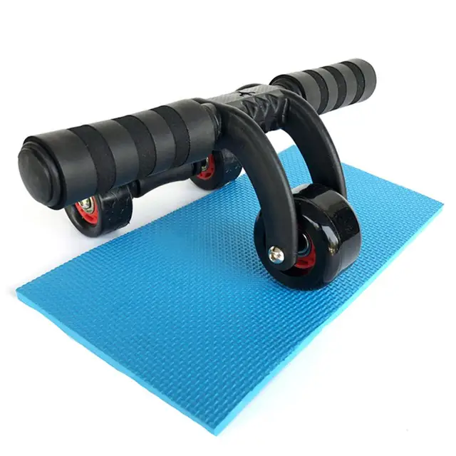 US $12.75 4 Wheel Power AB Abdominal Roller wheel for Belly/Waist/Arms/Legs Workout Fitness Gym Exercise Body