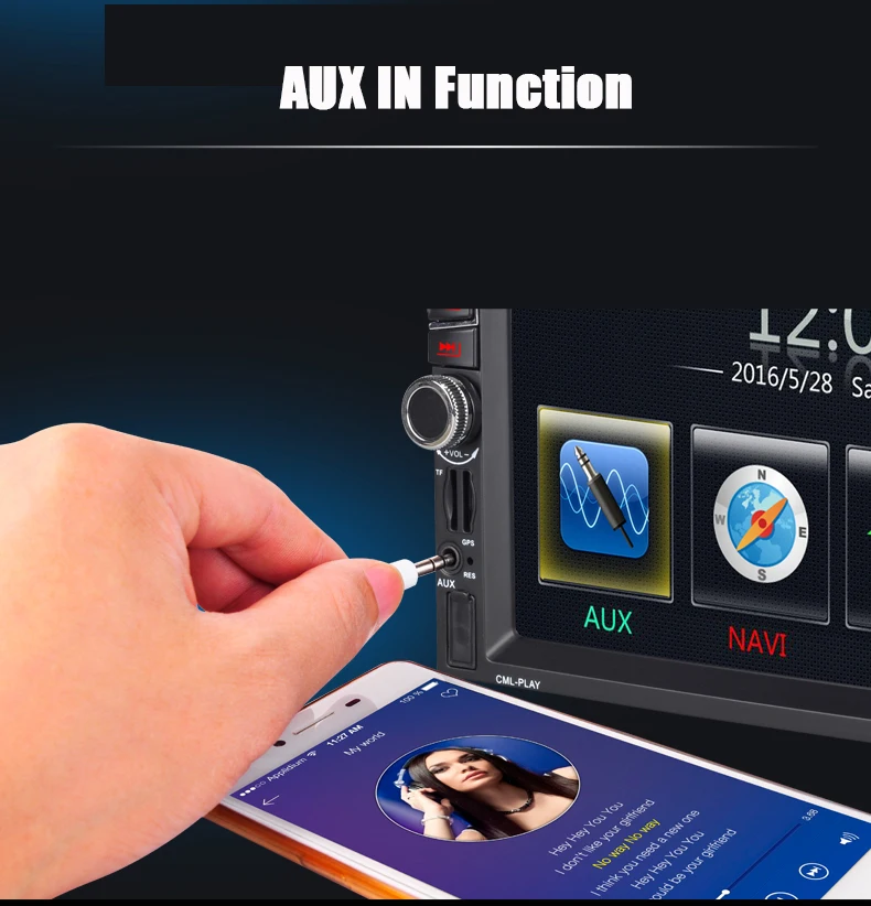 Автомагнитола 2 DIN 7030 ГГц Bluetooth 7 дюймов DVR сенсорный экран GPS навигация стерео FM USB