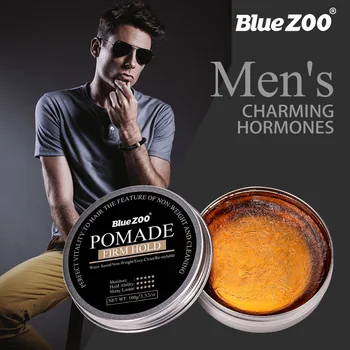 

Blue ZOO Men's Firm Hold Pomade Hair Gel Wax For Hair Men Long lasting Dry Stereotypes Type Hair Balsam Oil Wax For Hair Styling