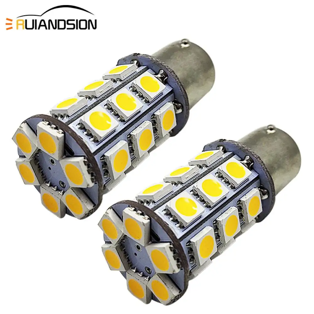 2 шт. 6 в 12 В 24 30 10 80 27 smd 5050 1156 BA15S P21W светодиодный стоп светильник для автомобиля