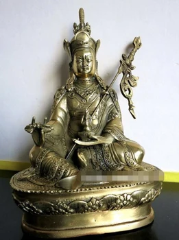 

TIBET Guru Rinpoche Padmasambhava BRASS BUDDHA statue