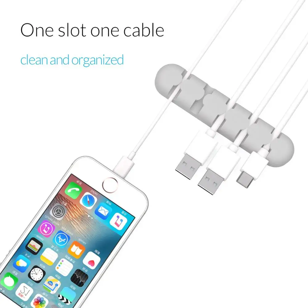 ORICO намотка кабеля силиконовый usb кабель Органайзер гибкий управления зажимы