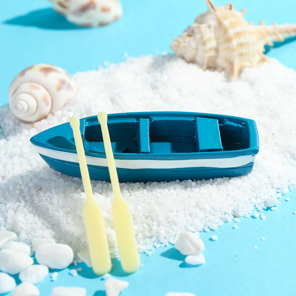 1 компл. Микро пейзаж лодка фигурка Фея садовое украшение миниатюрное корабль искусственное весло кукольный домик из смолы