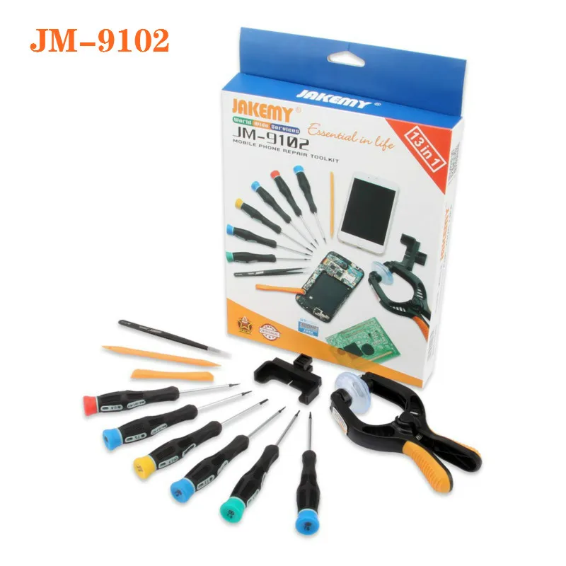 

JAKEMY JM-9102 13 in 1 Multifunctional Precision electric Screwdriver Set Opening Repair Mini Tools Kit for iPhone Electronics