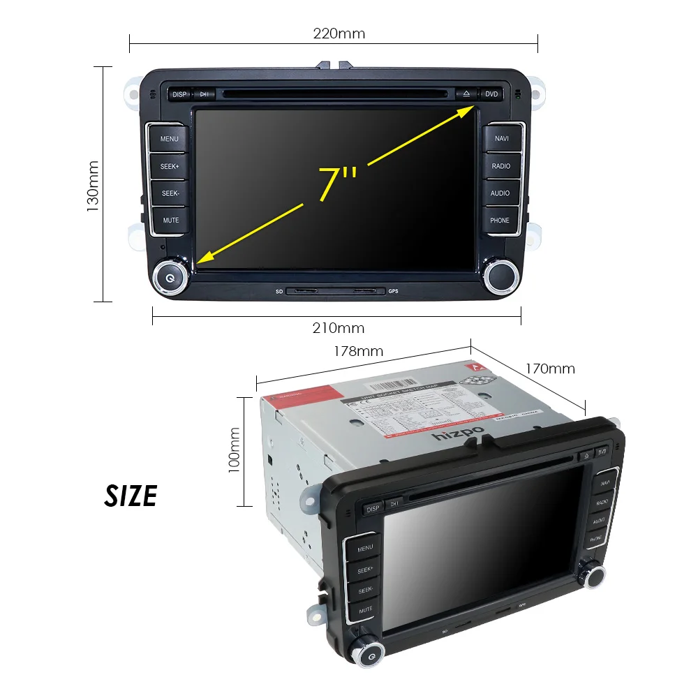 Android 9,0 2Din автомобильный мультимедийный плеер для VW/Volkswagen/Golf/Polo/Tiguan/Passat/b7/b6/SEAT/leon/Skoda/Octavia радио gps CAM-IN