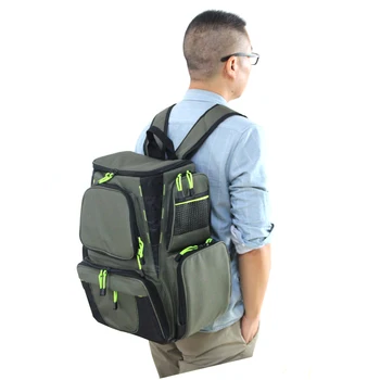 

Fishing Bag Large Capacity 25L Multifunctional Backpack 45*41*26cm Outdoor Sport Hiking Waterproof Fishing Tackle Bag A510