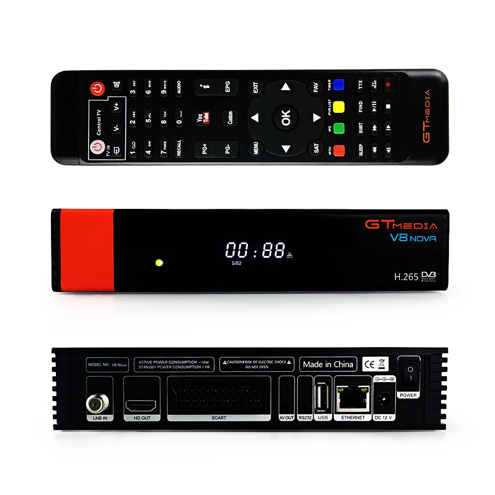 Спутниковый ресивер GTMedia V8 Nova встроенный Wi Fi 1080P поддержка Европейской системы