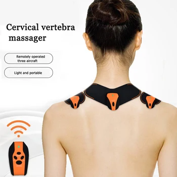 

Mini Cervical Spine Massager Electric Neck Remote Control Vertebra Sticker Health Care Relaxation