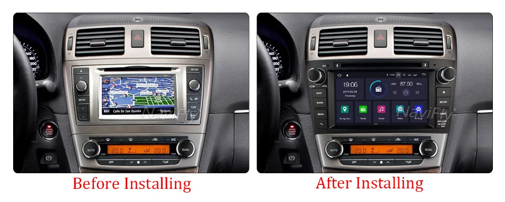 Perfect PX5 Octa Core Android9.0 4G RAM 64G ROM Car Multimedia Audio for Toyota Avensis/T25 2003-2008 Radio GPS Navigation Video 4G WIFI 7