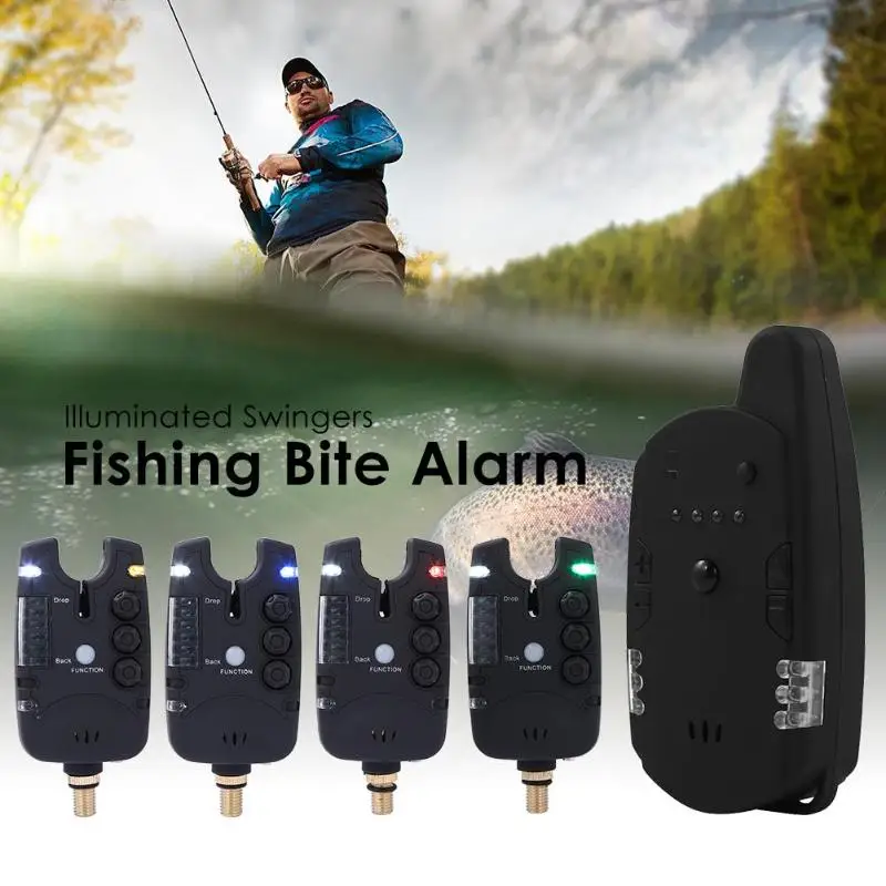 

JY-17 Wireless Carp Fishing Bite Alarm Fishing Rod Illuminated Swingers Anti-off Bar Alert Set Digital Fish Bite Tackle Pesca
