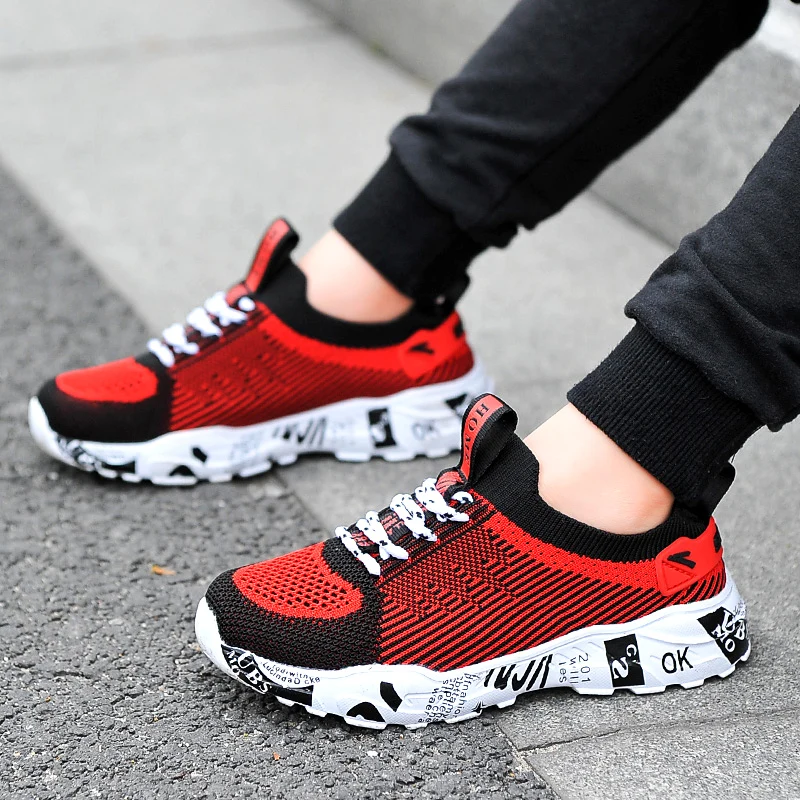 Спортивная обувь для детей на весну 2020 дышащие кроссовки мальчиков с граффити