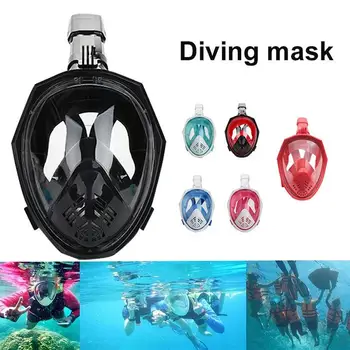 

Durable Dry Submersible Mask Scuba Full Face Breathing Tool Swimming Goggles Snorkel Diving Swimming Mask Natatorium