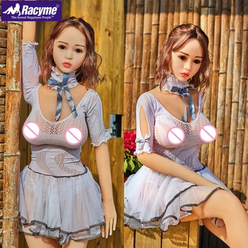 

Racyme 158cm Sex Doll Realistic Life Size Love Doll Silicone Small Breast Sex Doll TPE Soft Pussy Ass Adult Toy Sex doll for Men