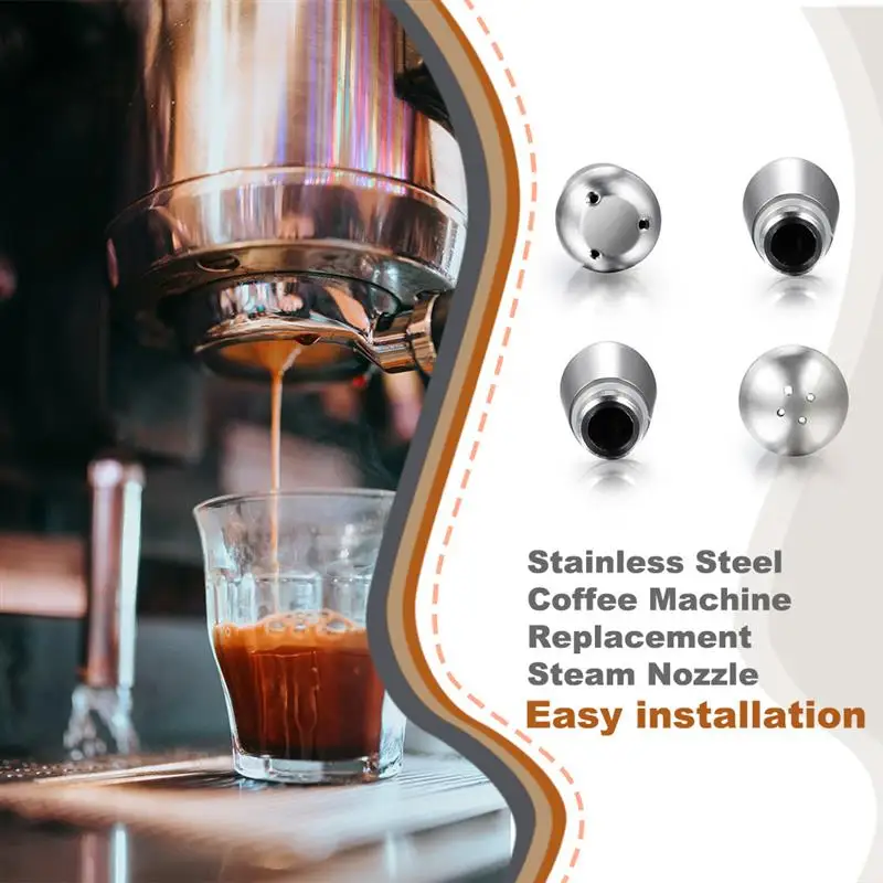 Coffee Machine Steam Nozzle 4 Hole Stainless Steel Replacement Accessory  Espresso Machine Steam Wand Suitable for Breville 8