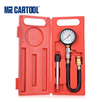 MR CARTOOL G324 0-300PSI Compression Engine Cylinder Tester Gasoline Pressure Gauge Tester Kit  Car Diagnostic Tool 1