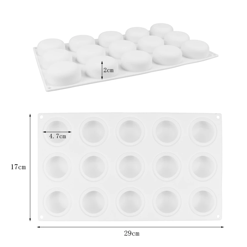 Силиконовая форма 15 Полость вокруг формы украшения торта инструменты для выпечки трюфель десерт шоколад мороженое Мусс плесень