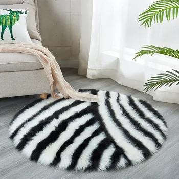 

Round plush carpet bedroom rug imitation wool rug window decoration carpet child crawling carpet computer chair plush carpet