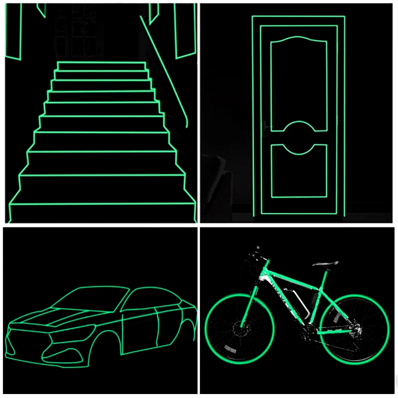 Roadstar Luminous Sticker Printing Paper Photoluminescent Glow in the Dark DIY Wall Fluorescent Safety Emergency Stairs Line