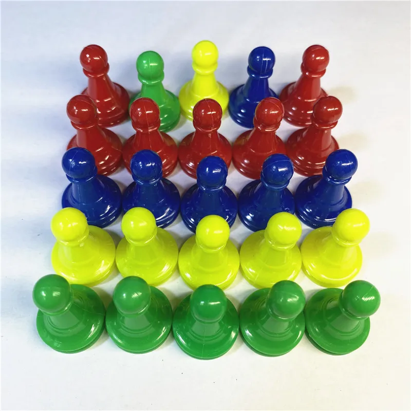 48 Pieces/pack Plastic Chess Pawn Pieces Card Board Games Chess Parts Accessories Children Kids Toys 2.5*1.6cm 10 pieces a6 plastic adjustable merchandise sign pop clip display clip on sign holder shelf price label card stand