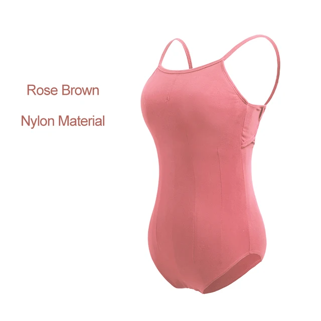 Ballet Leotards for Women Adult Dance Camisole Gymnastics Leotard Ballet Costume Red Black Bodysuit Swimwear Swimsuit Women Rose Brown Nylon
