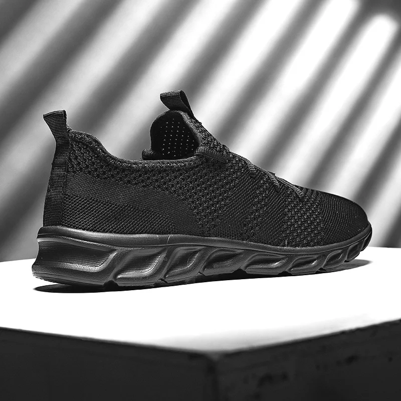Damyuan-Zapatos Deportivos informales para hombre y mujer, zapatillas deportivas de malla transpirable, cómodas, para correr, caminar al aire libre, color negro