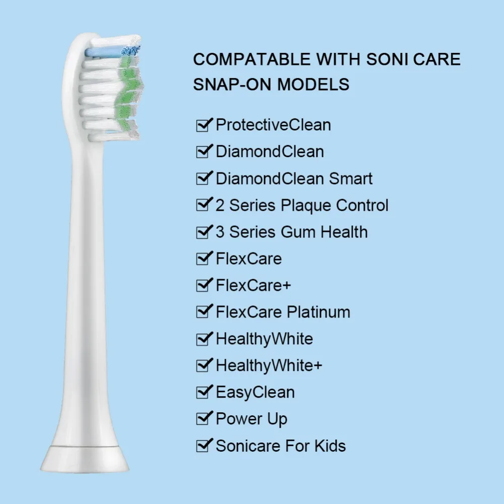 16 шт./4 пакеты Электрические зубные щётки главы Замена для Philips Sonicare diamondclean Кисточки головок HX6064/P-HX-6064