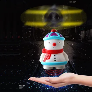 

Electric Infrared Sensor Snowman Flying Toys Helicopter LED Light Xmas Gift Toy kids toys Christmas