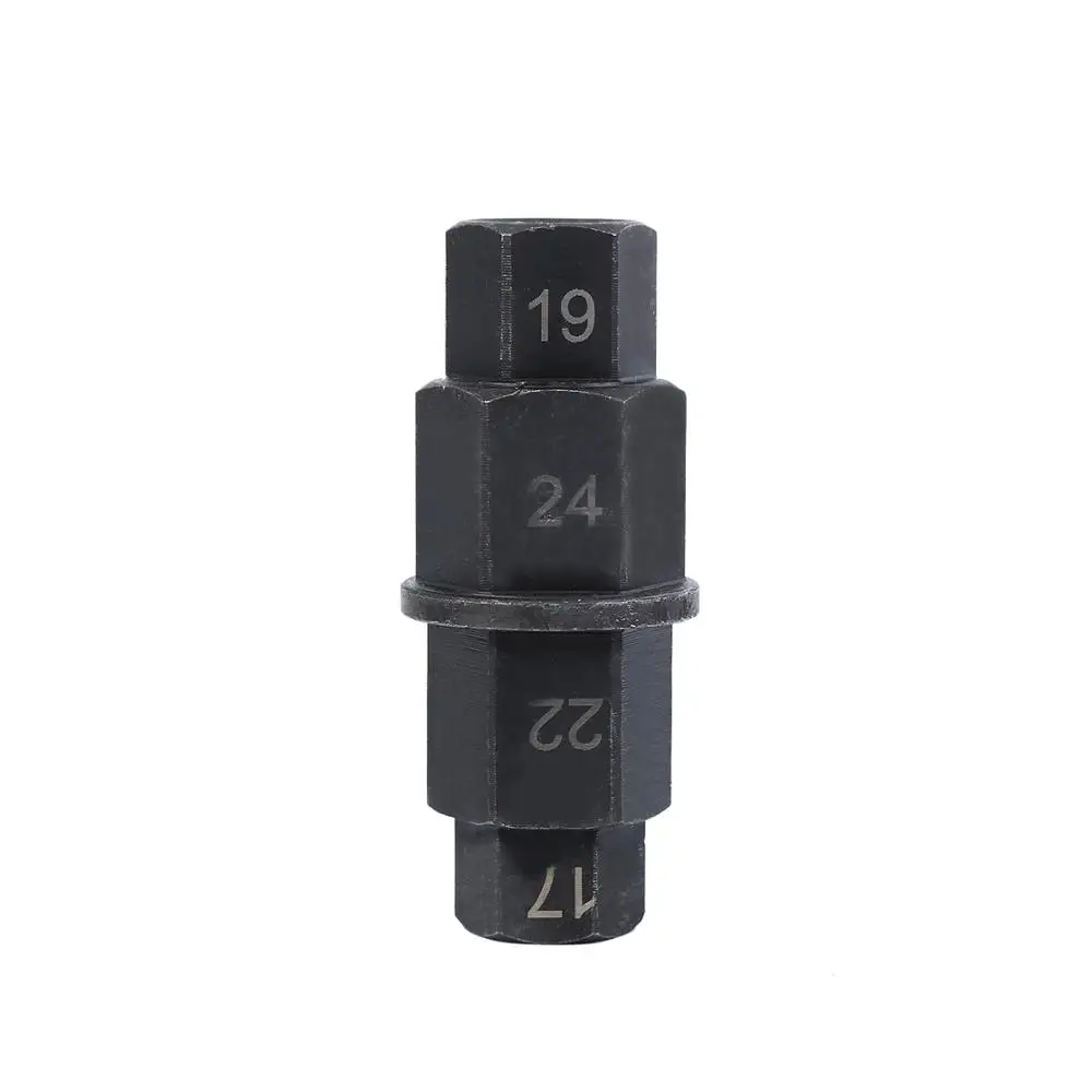 

1Pc Motorcycle Spindle Tool 17/19/22/24mm Axle Hex Spindle Driver Removal Tool For Motorcycle Front Rear Wheel Repair Tool Black