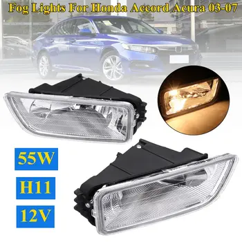 

Pair Car Front Bumper Fog Lights Assembly with H11 Halogen Bulb Amber for Honda for Accord 2003-2007 for Acura TL 2004-2008
