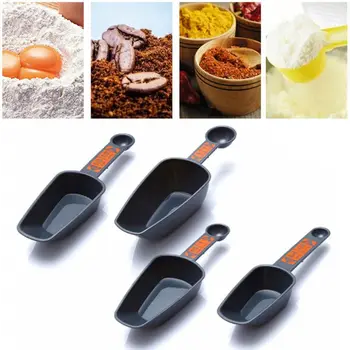 

4pcs/set Measuring Spoons Double Head with Scale Coffee Powder Tea Baking Tools K1MF