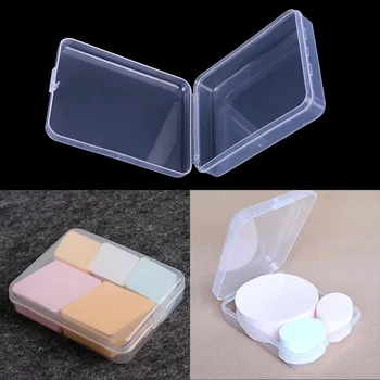 

1Pc Make Up Puff Box Makeup Foundation Puff Case Transparent Silica Powder Sponge Box Case Beauty Tools NEW