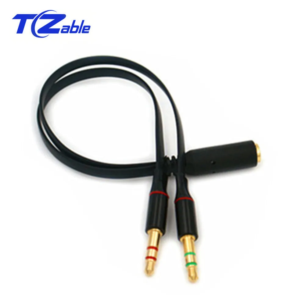 50pcs 3 5mm Jack Earphone Splitter Cable Speaker Headphone Extension Cable 3 5mm Female to 3 5 mm Male Stereo Plug Audio Adapter