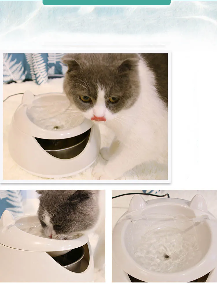 

Automatic Luminous Pets Water Fountain for cats Fountain dogs USB Electric Water dispenser drinking bowls for a cat