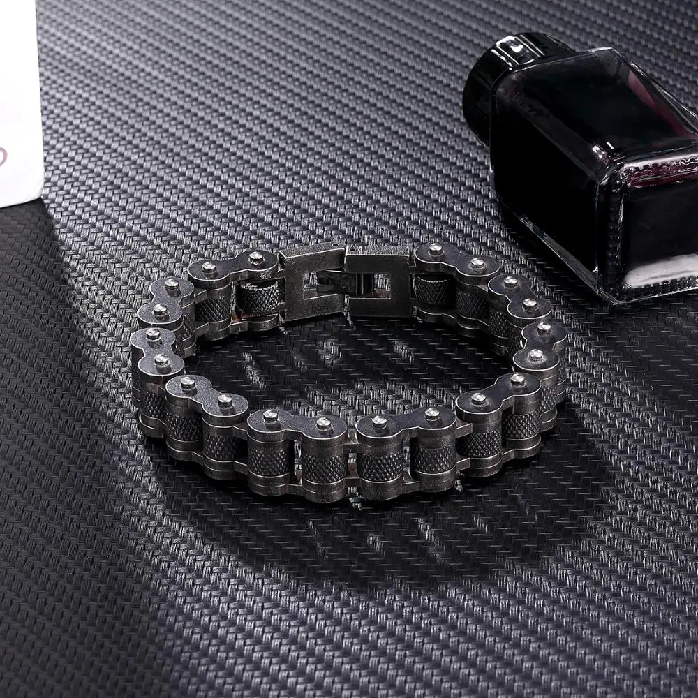 "Le Motard" bracelet for biker trendy black chain