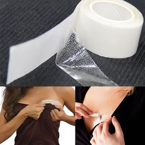 Cinta de tela impermeable para vestido, cinta adhesiva de doble cara para el cuerpo, cinta de lencería transparente segura, 5M