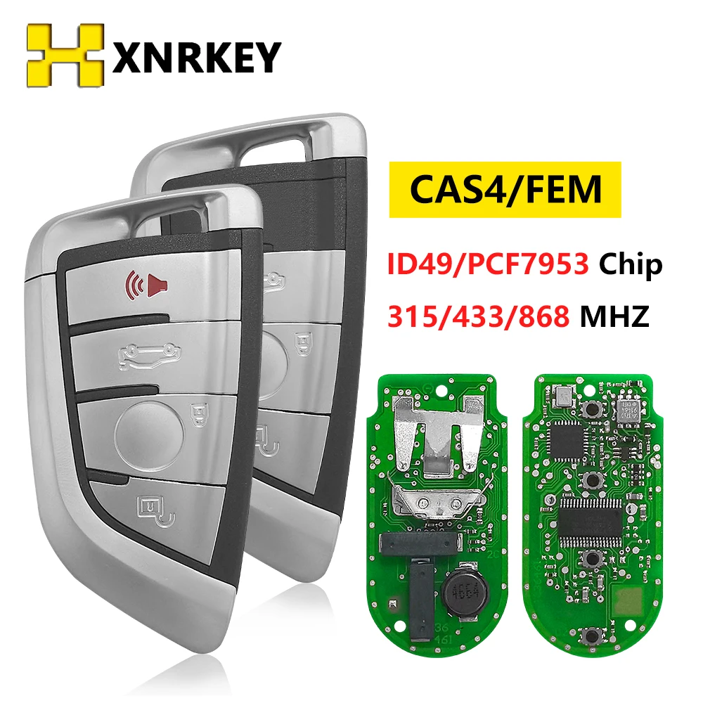 XNRKEY Автомобильный ключ для BMW 1 3 5 7 серии X1 X3 X5 X6 X7 F CAS4 + FEM 2011-2017 PCF7953 сменный |