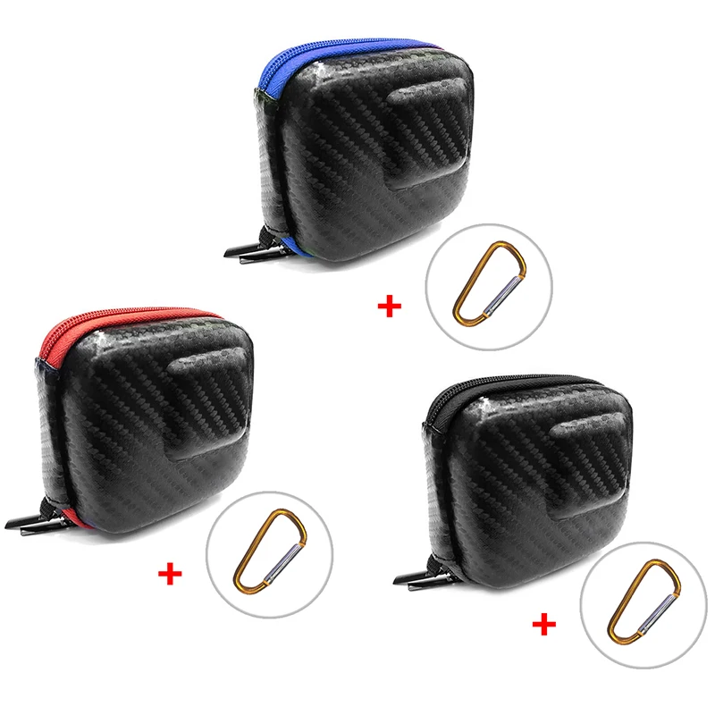 For GoPro Hero 7/6/5/4 Camera Storage case Bag Box + Buckle heat-proof Waterproof Mini Carry Bag Case for OSMO Action Camera SLR