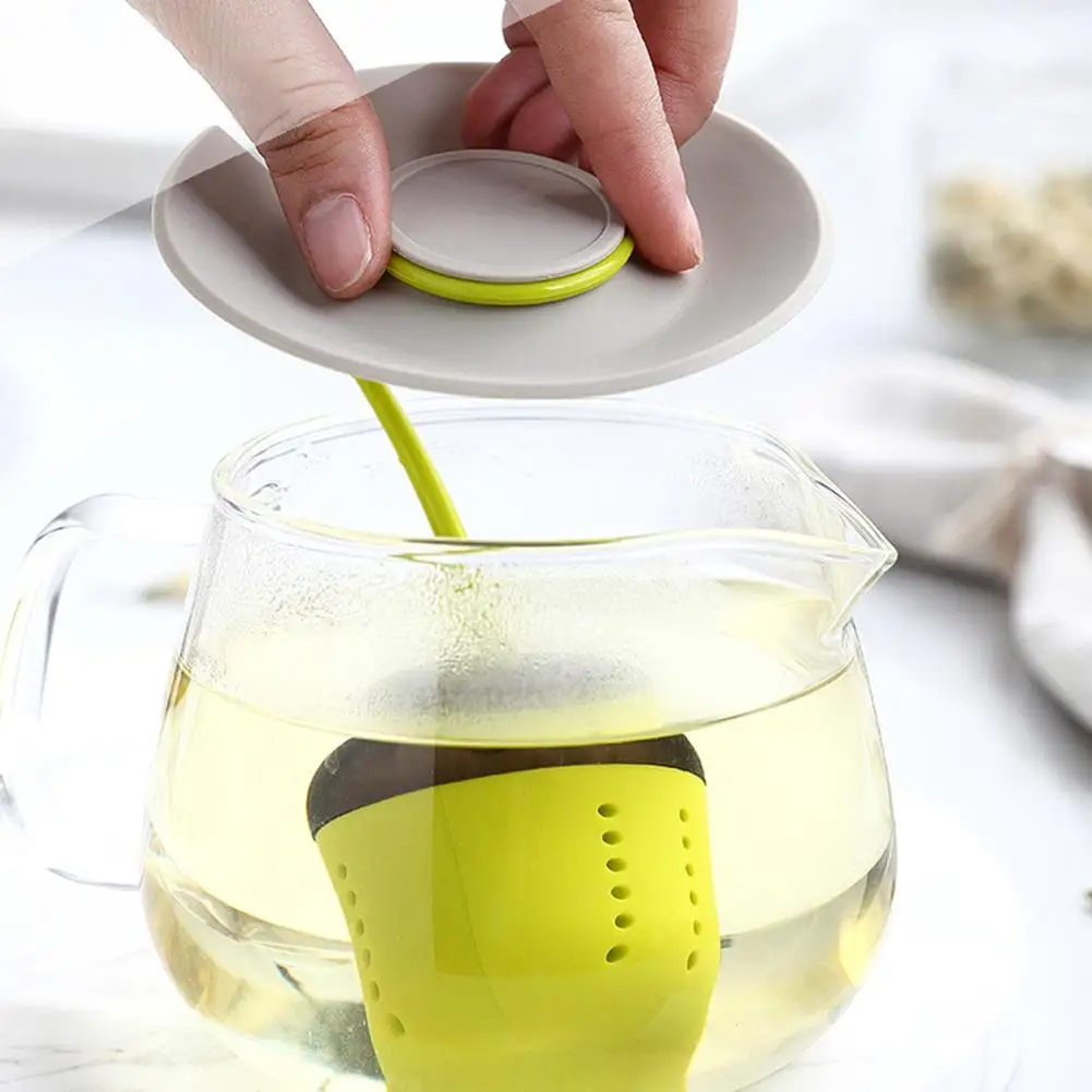 

Practical Silicone Tea Infuser Loose Tea Strainer Silicone Herbal Spice Filter Diffuser Reusable Tea Steeper For Home Kitchen