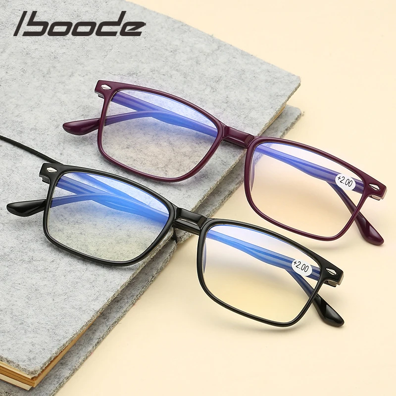 IBOODE TR90 очки для чтения женские и мужские квадратные дальнозоркости унисекс