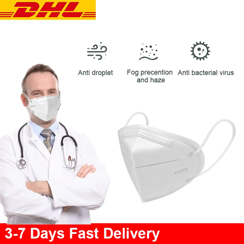

20/50 Pcs KN95 Face Masks Dust Respirator N95 Masks Adaptable Against Pollution Breathable Mask Mouth Mask Cover Fast Shipping
