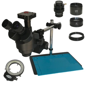 

3.5X-90X Trinocular Stereo Microscope Magnifier 38MP HDMI USB digital Microscopio Camera Industrial Phone Phone jewelry repair