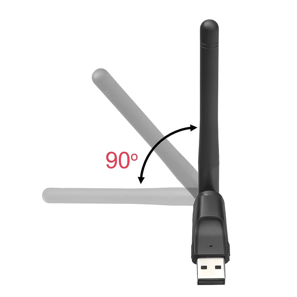 Мини Wi-Fi ключ MT7601 беспроводная WiFi сетевая карта 150 м USB 2,0 802,11 b/g/n LAN антенный адаптер с антенной для портативных ПК