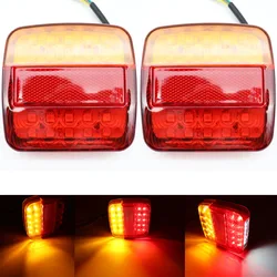 Feu arrière à 26led 12V, 2 pièces, clignotant, Stop, plaque d'immatriculation, pour remorque, camion, caravane, 2021 