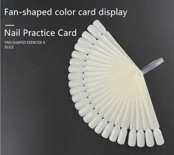 

Nail color card 24 color fan-shaped color card board practice nail polish display board manicure tool student practice nail