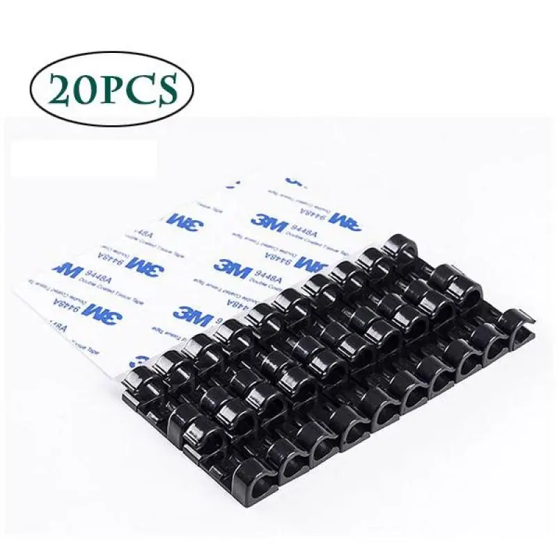 

Finisher Wire Clamp 20Pc Solid Desk Set Wire Clip Organizer Office Accessories Bobbin Winder Wrap Cord Cable Manager Cord Holder