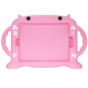 

For Ipad Mini Case-Kids Shockproof Silicone Rubber Cover Cartoon Robot Stand Case With Handles For Apple Ipad Mini 1/Mini 2/Mini